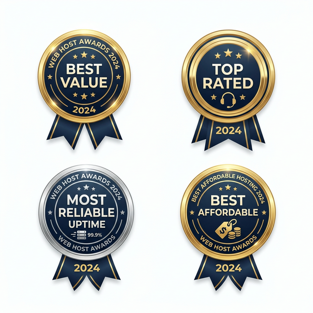 Smikehost Industry Recognition Awards - Best Value, Top Support, Most Reliable